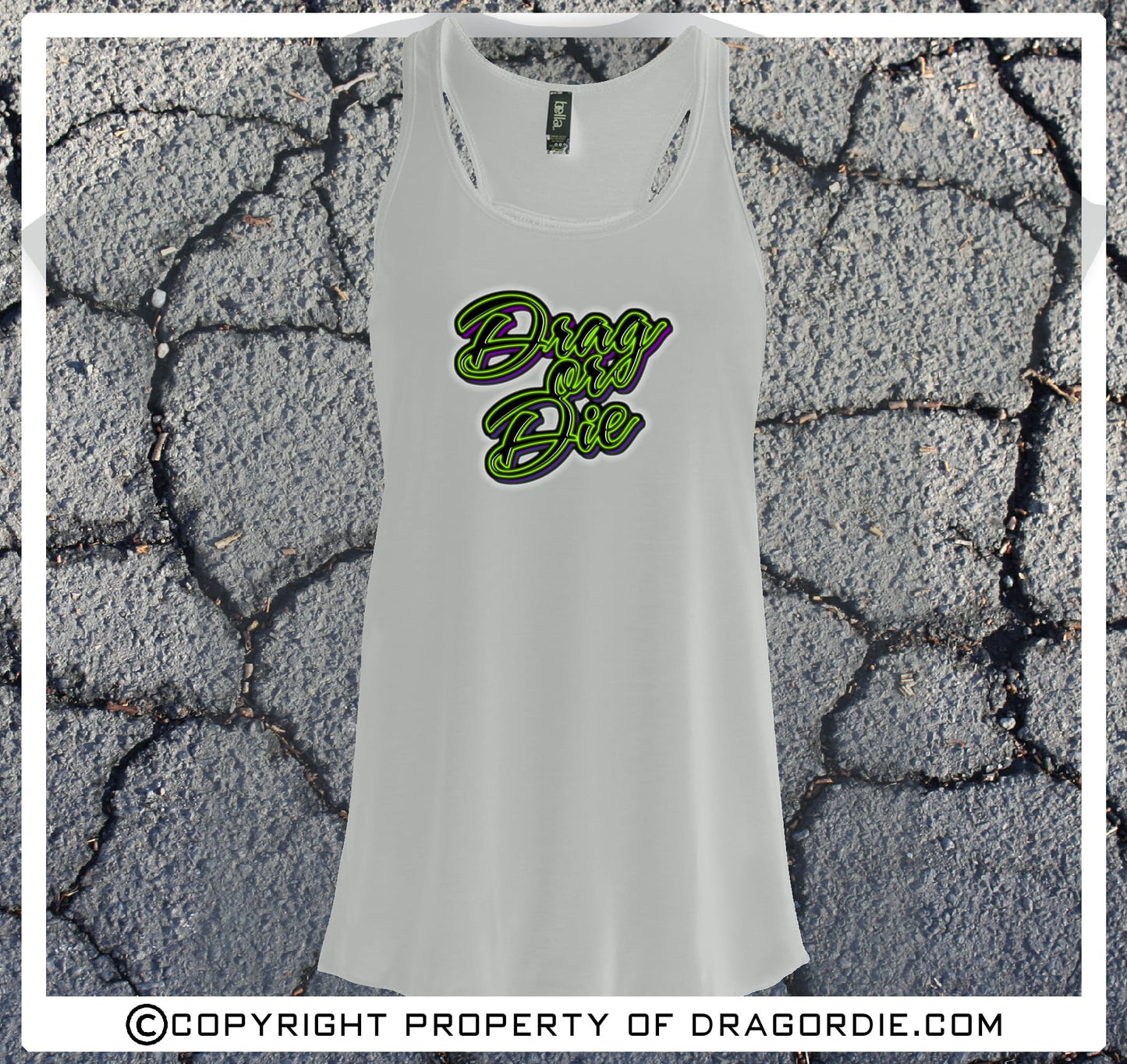 Drag Or Die Summer Nights Racerback Women's Tank Top