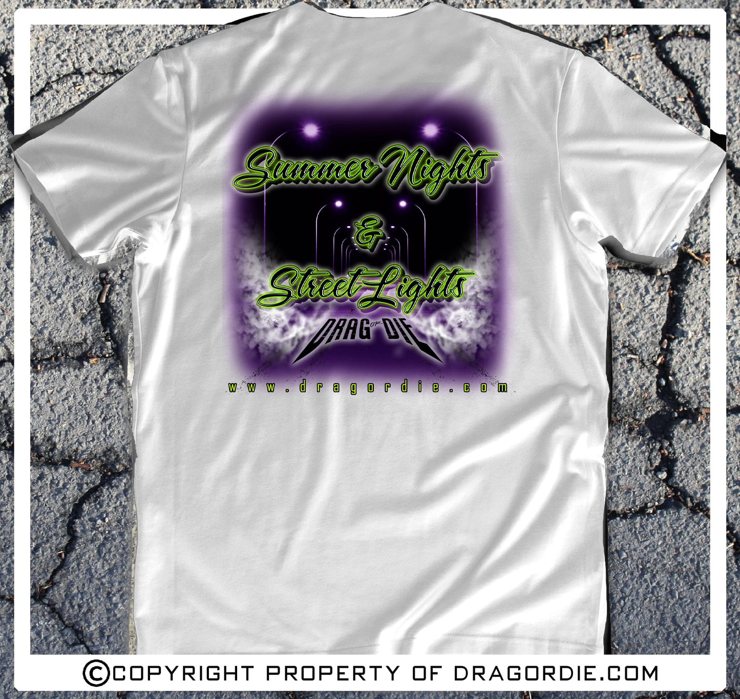 Drag Or Die Summer Nights T-Shirt White