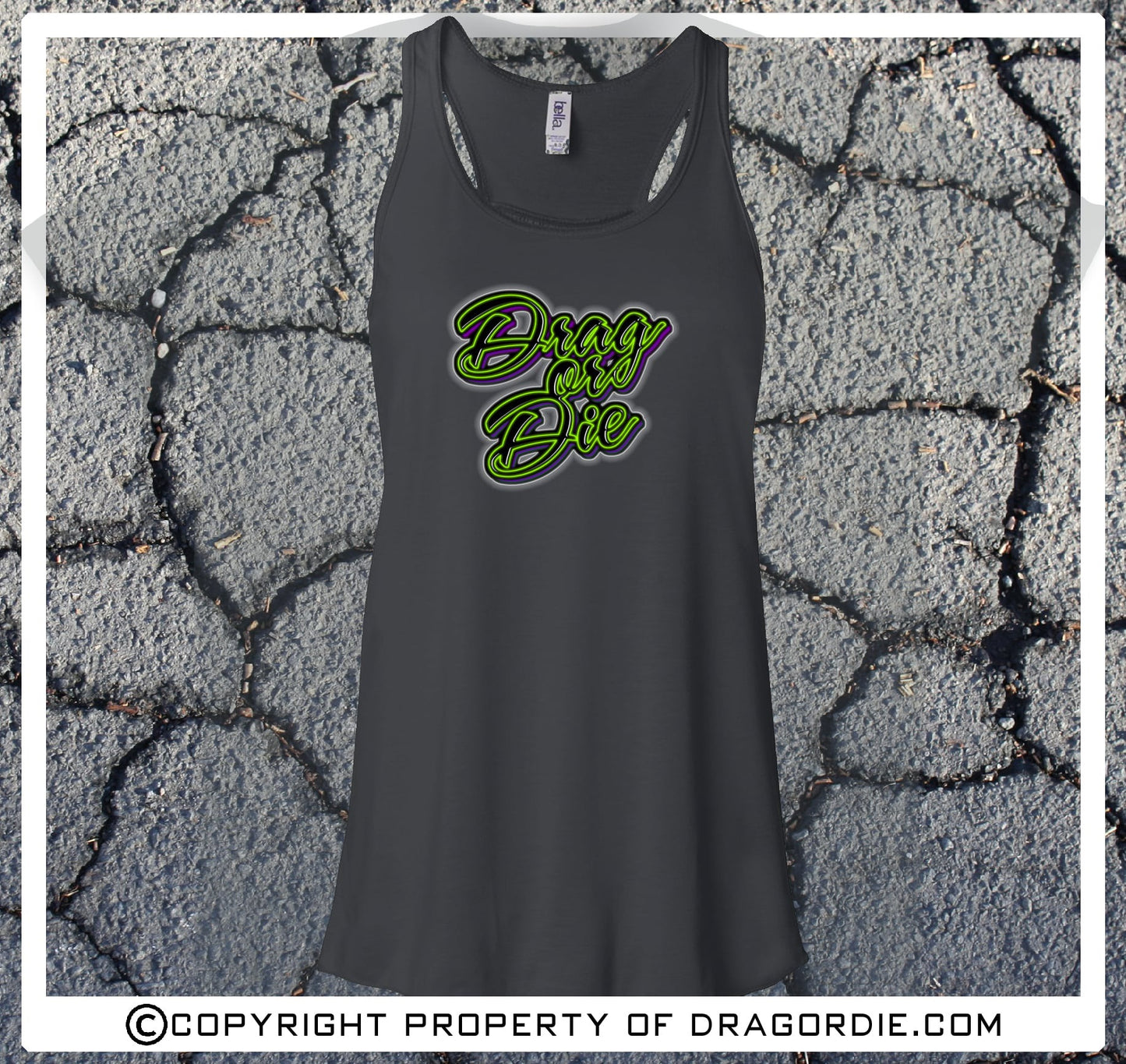 Drag Or Die Summer Nights Racerback Women's Tank Top